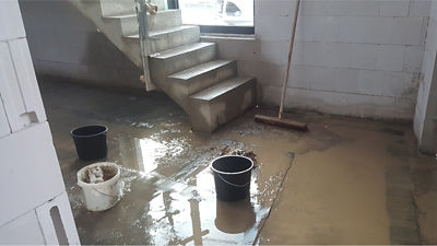 Dégât des eaux sur un chantier