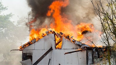 Photo d'un incendie